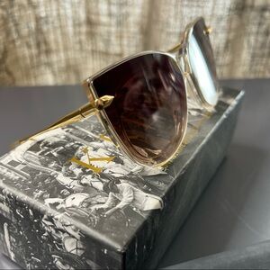 Women's Laveau 24K Mirrored Cat Eye Sunglasses